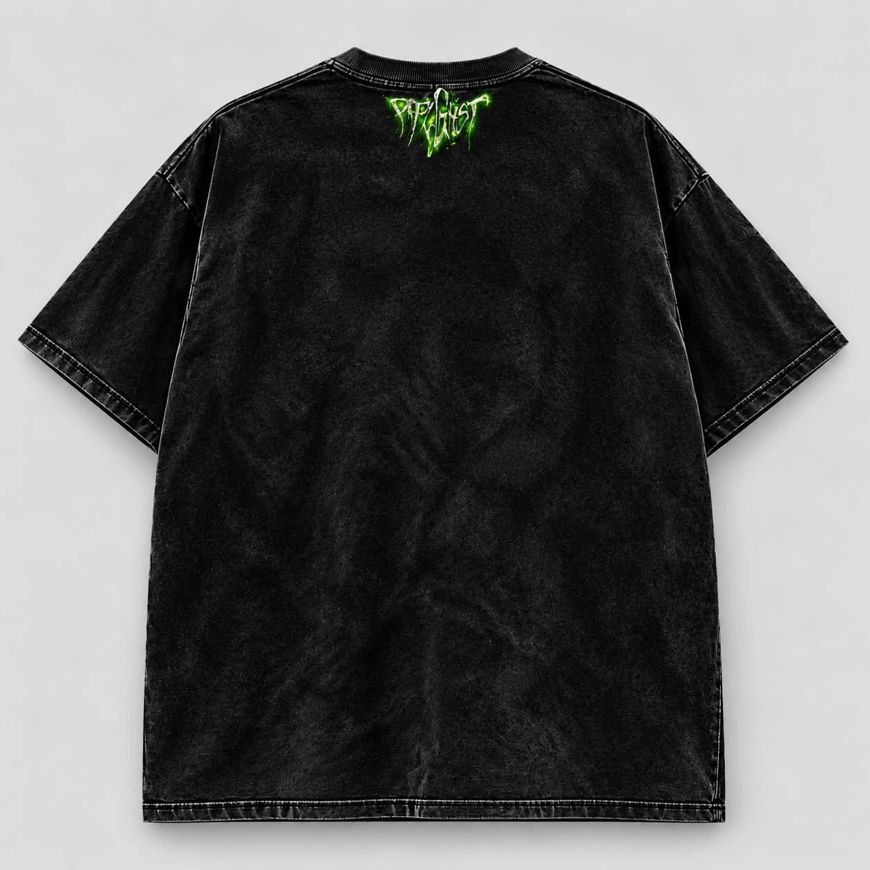 Dead Current black oversized tee back digital mockup