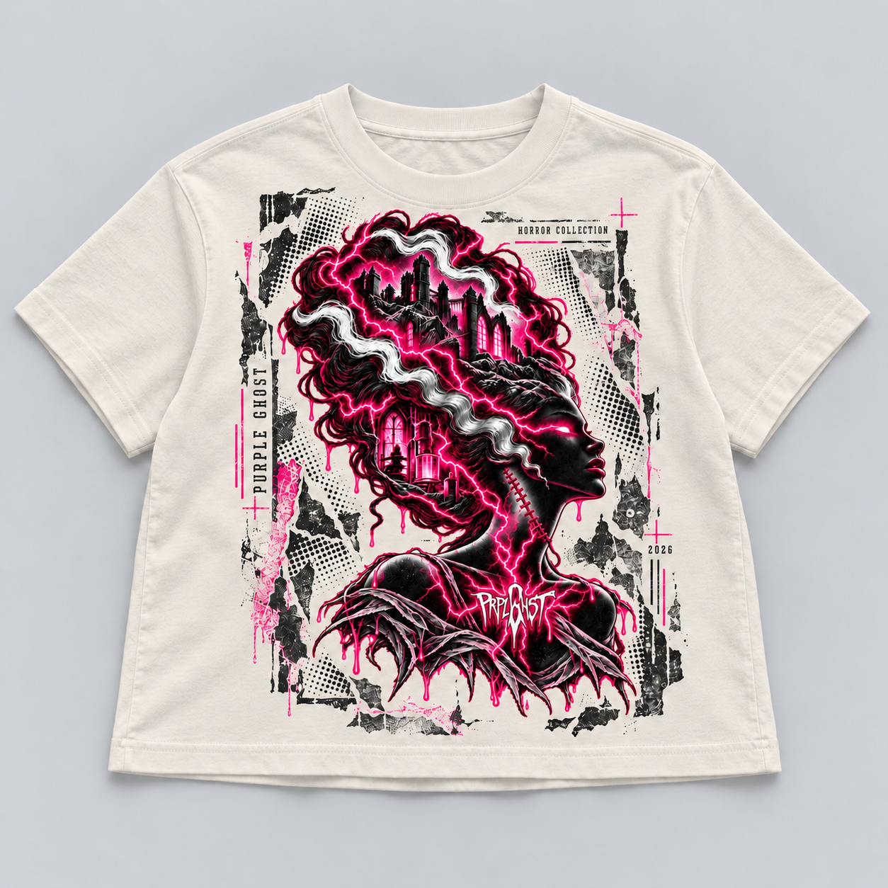 Till Death Bone women's boxy tee front digital mockup