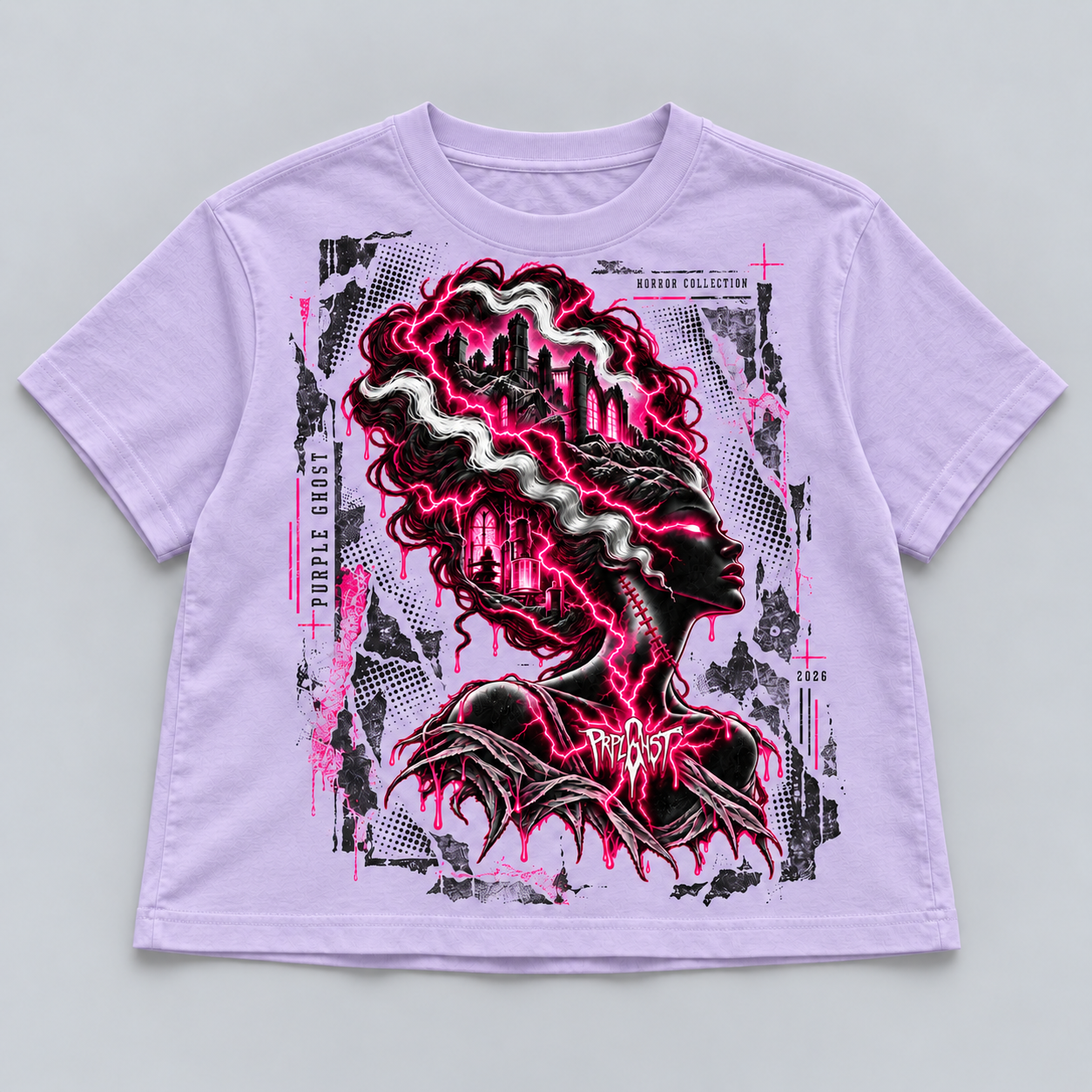 Till Death Lavender women's boxy tee front digital mockup